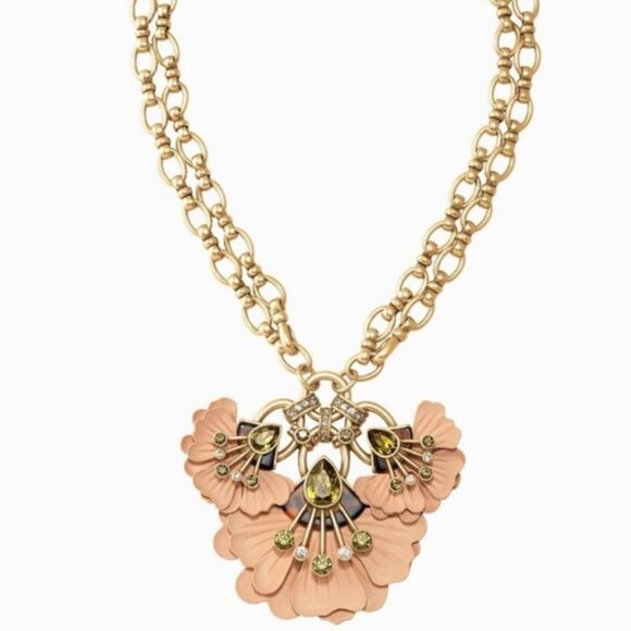 Stella & Dot Rory Pendant Floral Statement Necklace - Picture 3 of 8